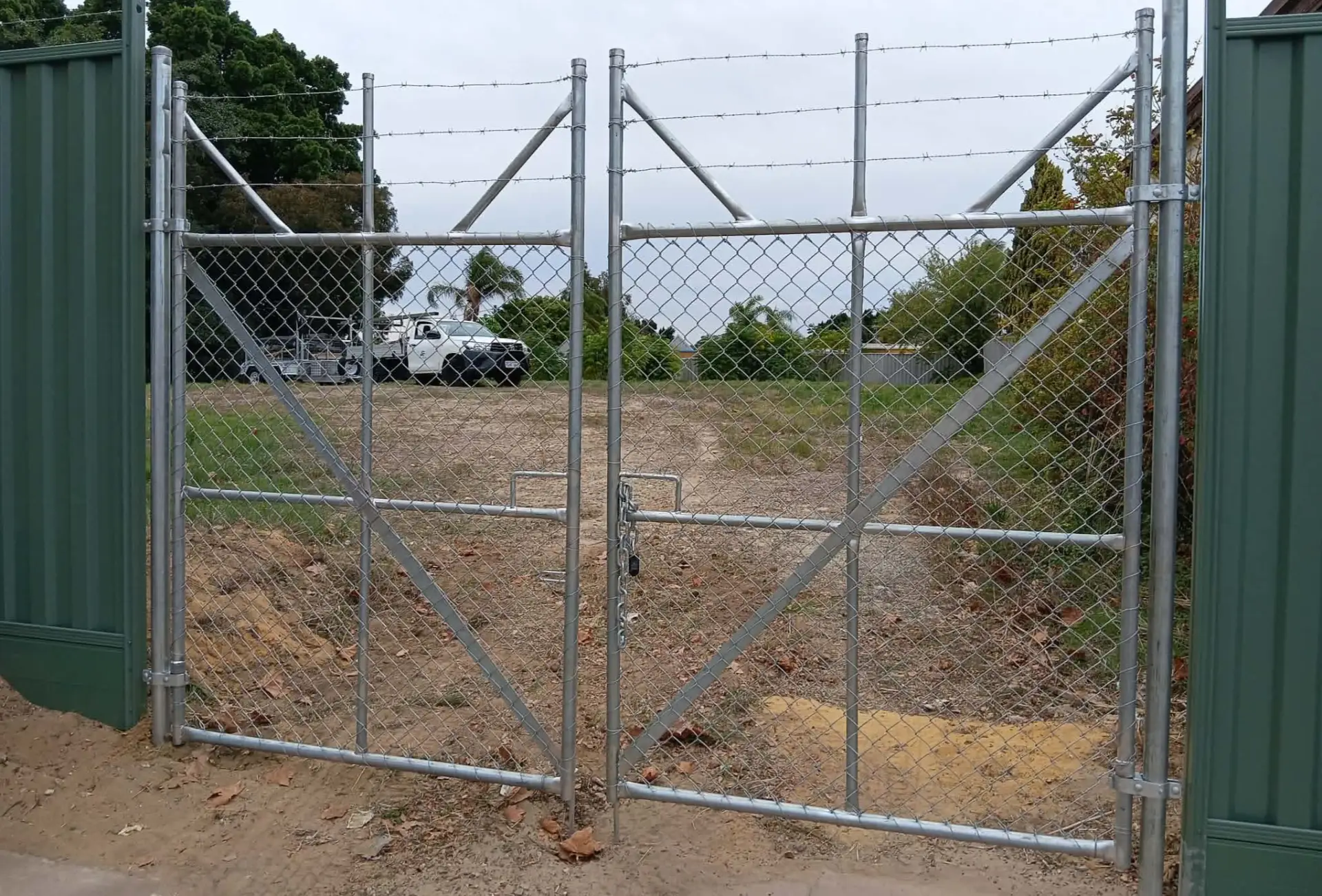 Chainlink fencing installed by AF FENCING at a Perth site